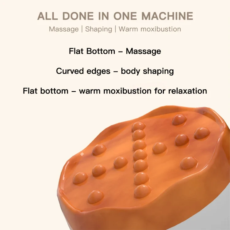 Acupuncture Stone Electric Hot Compress Vibrating Massager Whole Body Universal 9-speed Adjustable Gua Sha Apparatus(Black) - Image 4