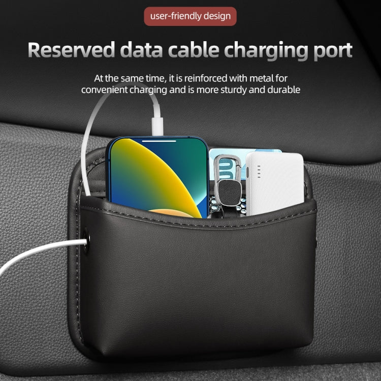 Adhesive Multifunctional Storage Bag for Car Center Console(Black) - Image 10