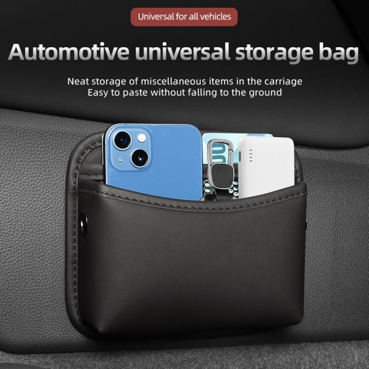 Adhesive Multifunctional Storage Bag for Car Center Console(Brown) - Image 8
