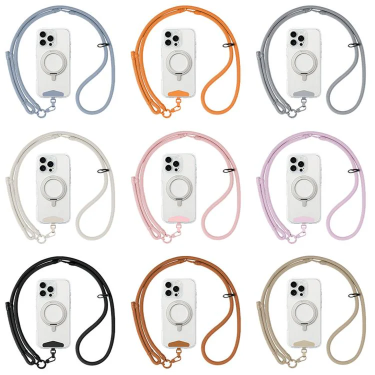 Adjustable 3-in-1 Braided Cell Phone Lanyard(Khaki) - Image 2