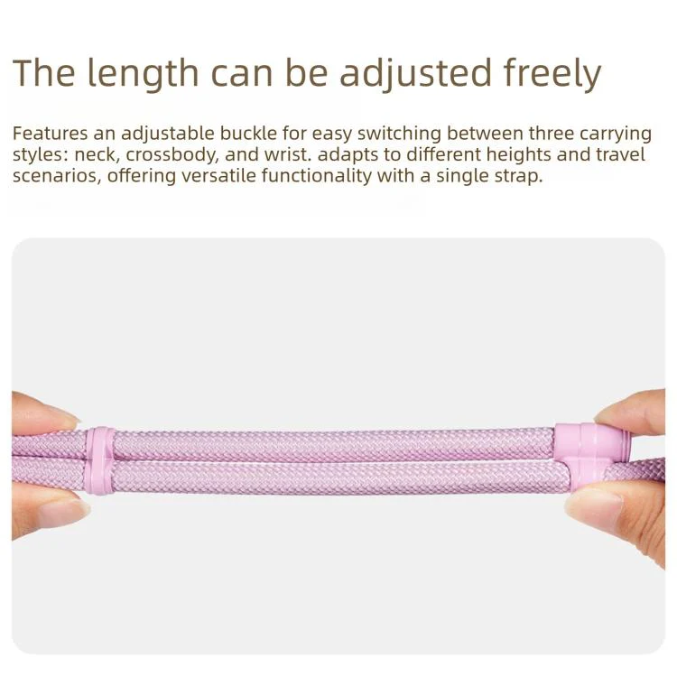 Adjustable 3-in-1 Braided Cell Phone Lanyard(Khaki) - Image 4