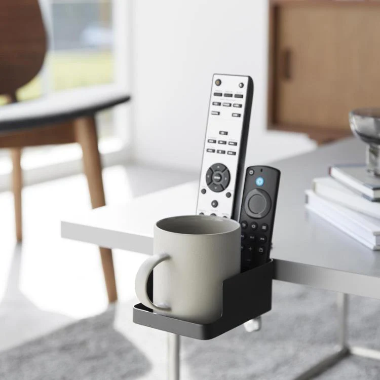 Adjustable Clamp-On Desktop Cup Holder Organizer For Phone, Remote, Plants, Water Bottle(White) - Image 3
