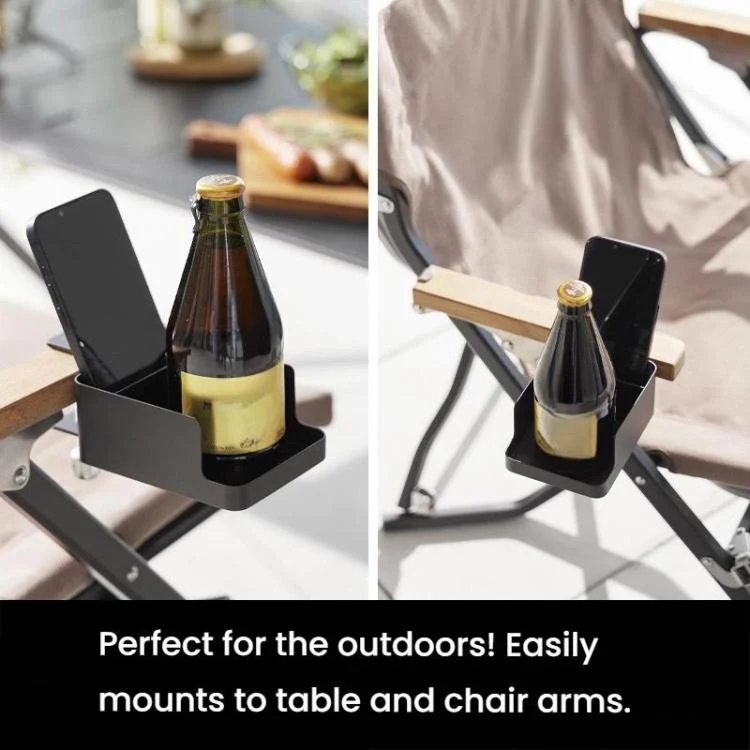 Adjustable Clamp-On Desktop Cup Holder Organizer For Phone, Remote, Plants, Water Bottle(White) - Image 4