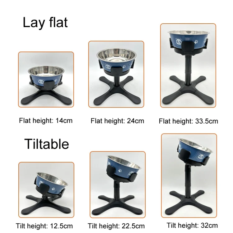 Adjustable Food Bowl Heightening Stand For Medium And Large Pet Dogs, Specification: Bracket 2pcs - Image 5