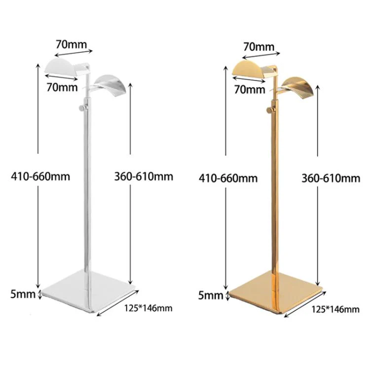 Adjustable Handbag Display Rack Stainless Steel Jewelry Storage Rack, Color: Titanium Double-Headed Large Arc - Image 2
