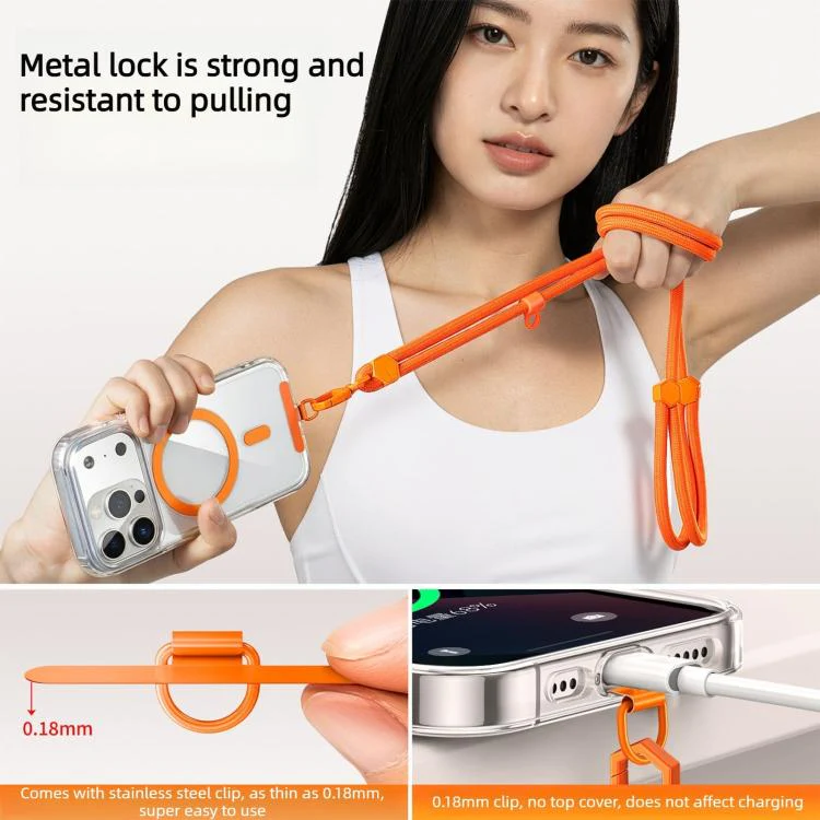 Adjustable Hexagonal Anti-Loss Cell Phone Lanyard With Silicone Loop(Deep Space Gray) - Image 6