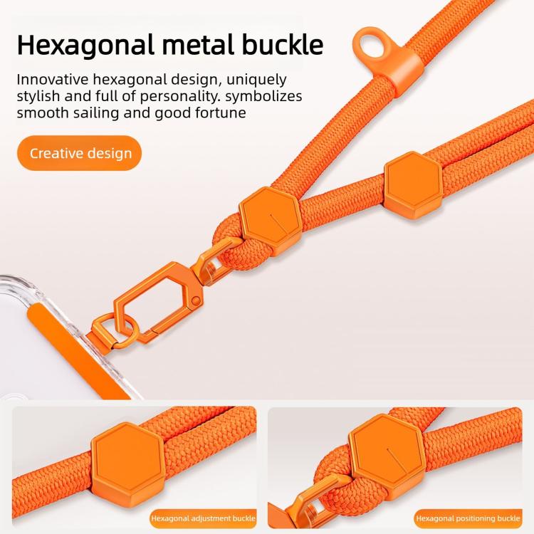 Adjustable Hexagonal Anti-Loss Cell Phone Lanyard With Silicone Loop(Light Camel) - Image 5