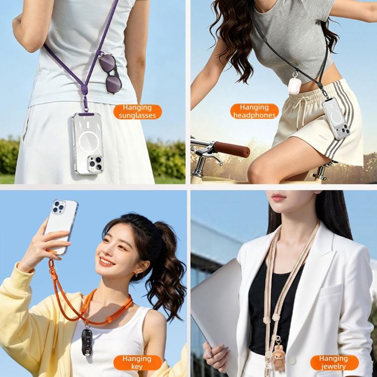 Adjustable Hexagonal Anti-Loss Cell Phone Lanyard With Silicone Loop(Light Camel) - Image 8