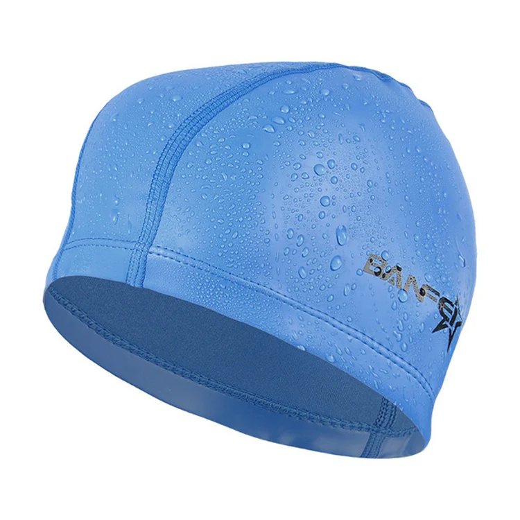 Adult Unisex PU Coated Comfortable Waterproof Swimming Cap(Royal Blue) - Image 2