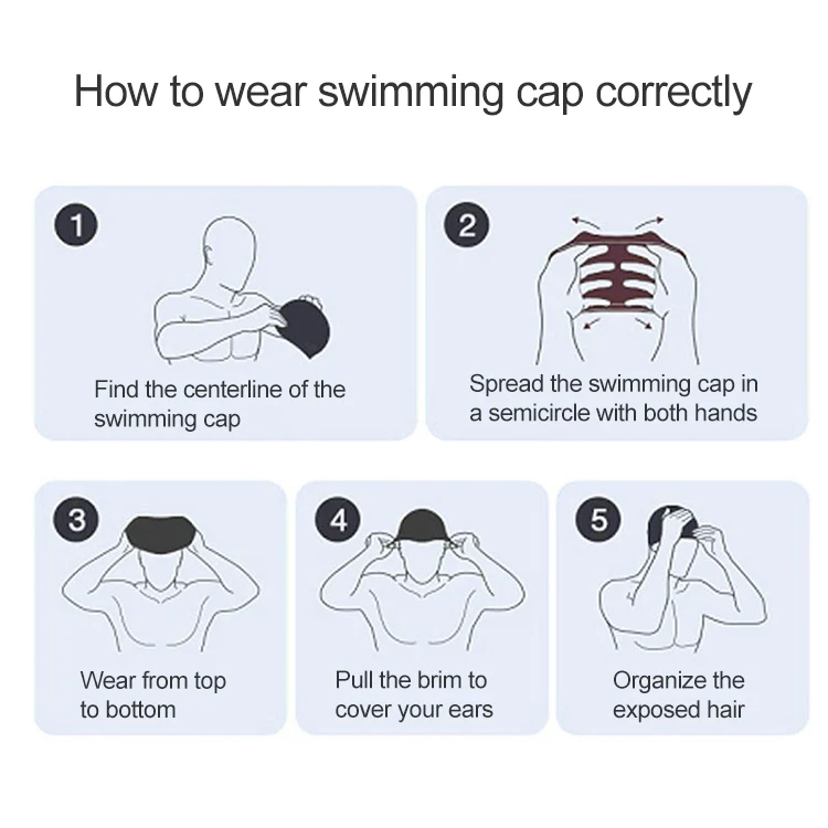 Adult Unisex PU Coated Comfortable Waterproof Swimming Cap(Royal Blue) - Image 6