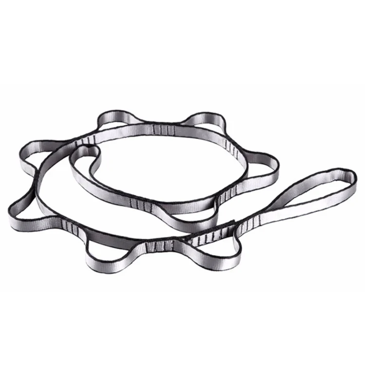 Aerial Yoga Hammock 7 Ring Extension Belt Nylon High-Strength Double Belt Hammock Strap, Length: 1.1m(Gray) - Image 2