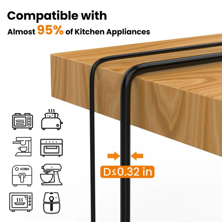 AhaStyle DD-06 6pcs Kitchen Self-Adhesive Cable Organizer Cable Holder(Black) - Image 2