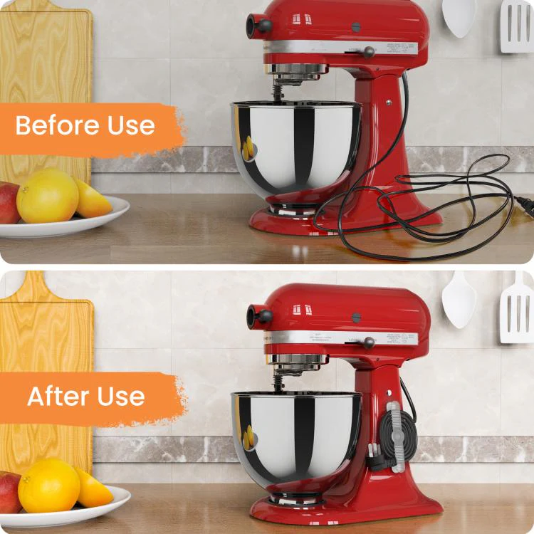 AhaStyle DD-06 6pcs Kitchen Self-Adhesive Cable Organizer Cable Holder(White) - Image 6