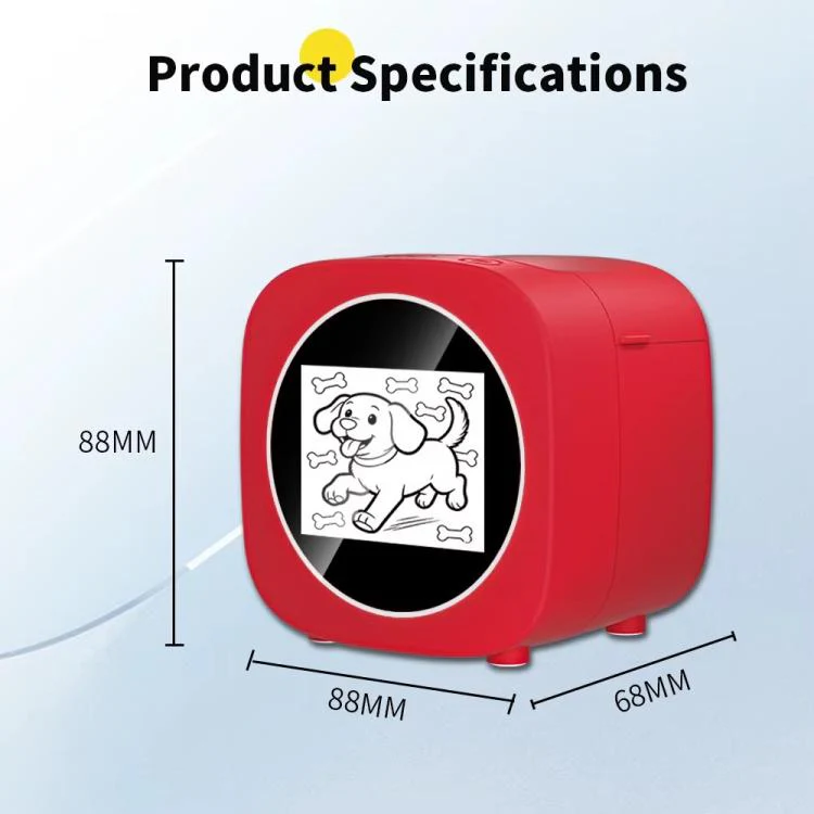 AI Thermal Printer With Voice-To-Image Generation 6 Creative Modes & 2.4-Inch HD Screen For Kids(Red) - Image 10