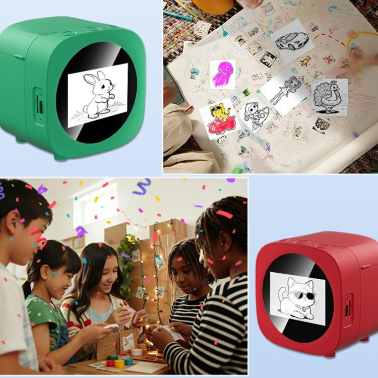 AI Thermal Printer With Voice-To-Image Generation 6 Creative Modes & 2.4-Inch HD Screen For Kids(Red) - Image 9