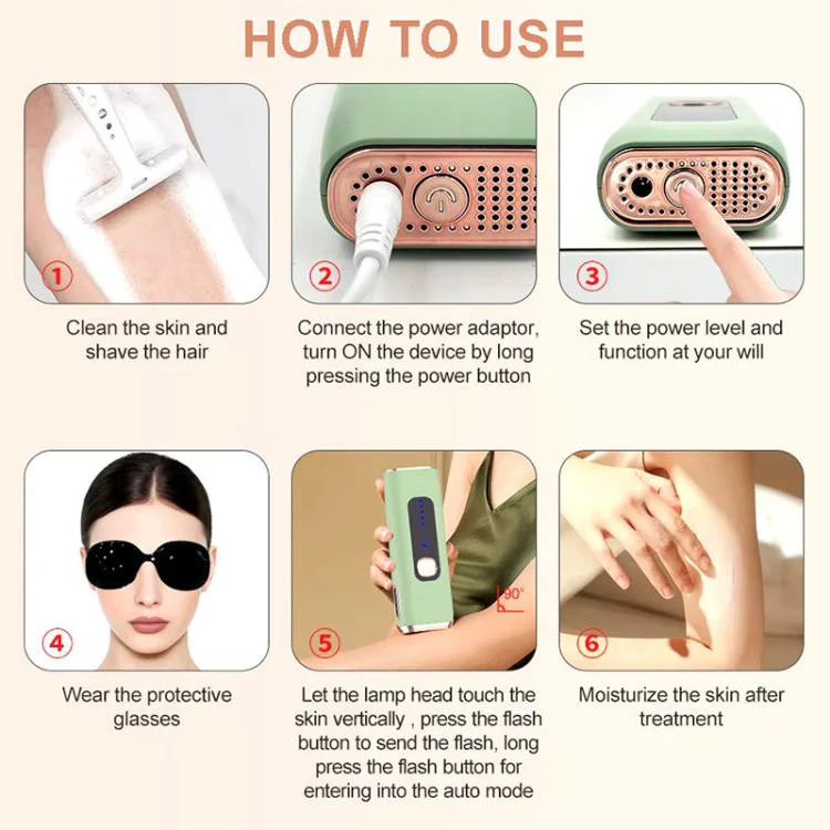 AI09 IPL Electric Hair Removal Device, Plug Type:EU Plug(White) - Image 15
