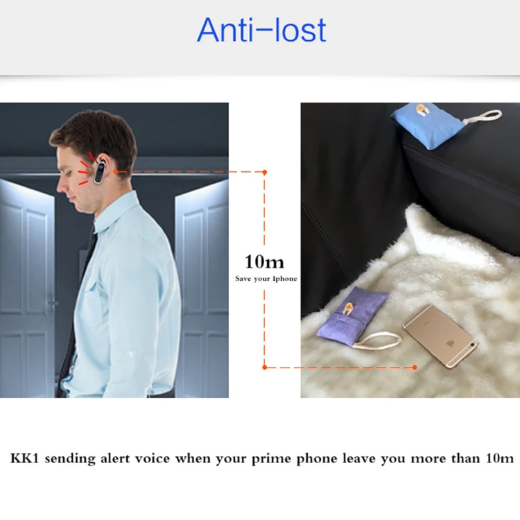 AIEK KK1 Mini Mobile Phone, English Keyboard, Hands Free Bluetooth Dialer Headphone, MTK6261DA, Anti-Lost, Single SIM, Network: 2G(Black) - Image 12