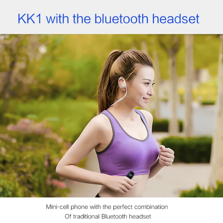 AIEK KK1 Mini Mobile Phone, English Keyboard, Hands Free Bluetooth Dialer Headphone, MTK6261DA, Anti-Lost, Single SIM, Network: 2G(Black) - Image 14