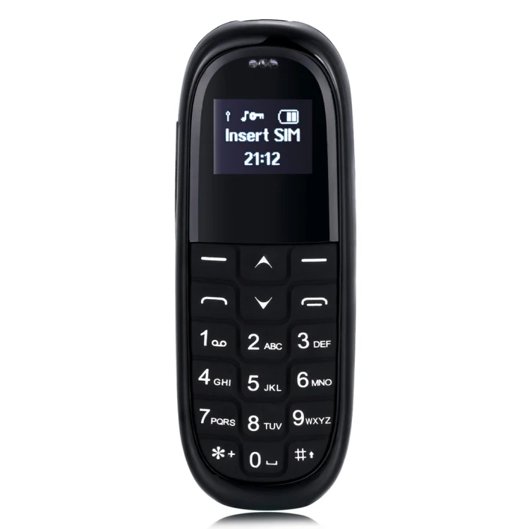 AIEK KK1 Mini Mobile Phone, English Keyboard, Hands Free Bluetooth Dialer Headphone, MTK6261DA, Anti-Lost, Single SIM, Network: 2G(Black) - Image 2