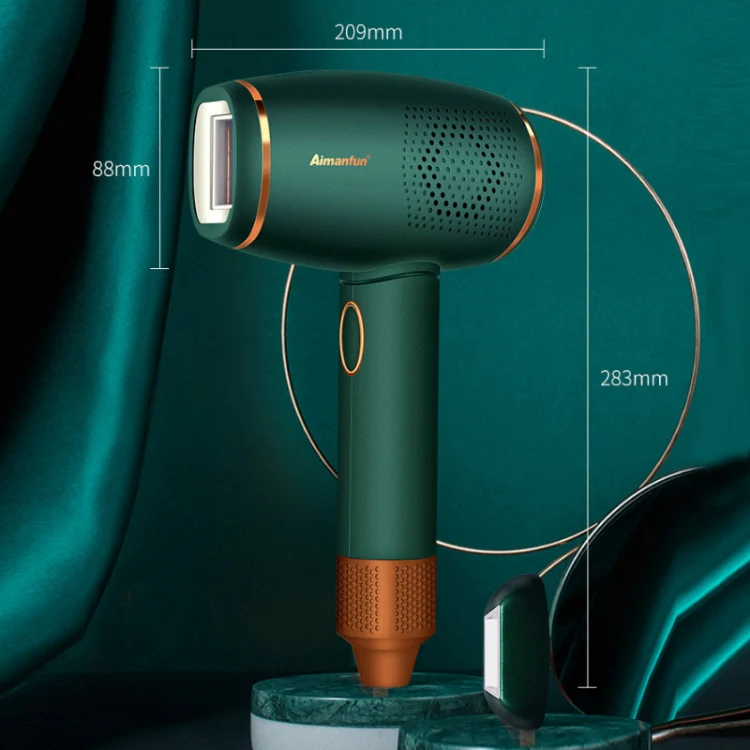Aimanfun Home IPL Laser Photon Rejuvenation Hair Removal Instrument, Plug: US Plug(Dark Green) - Image 3