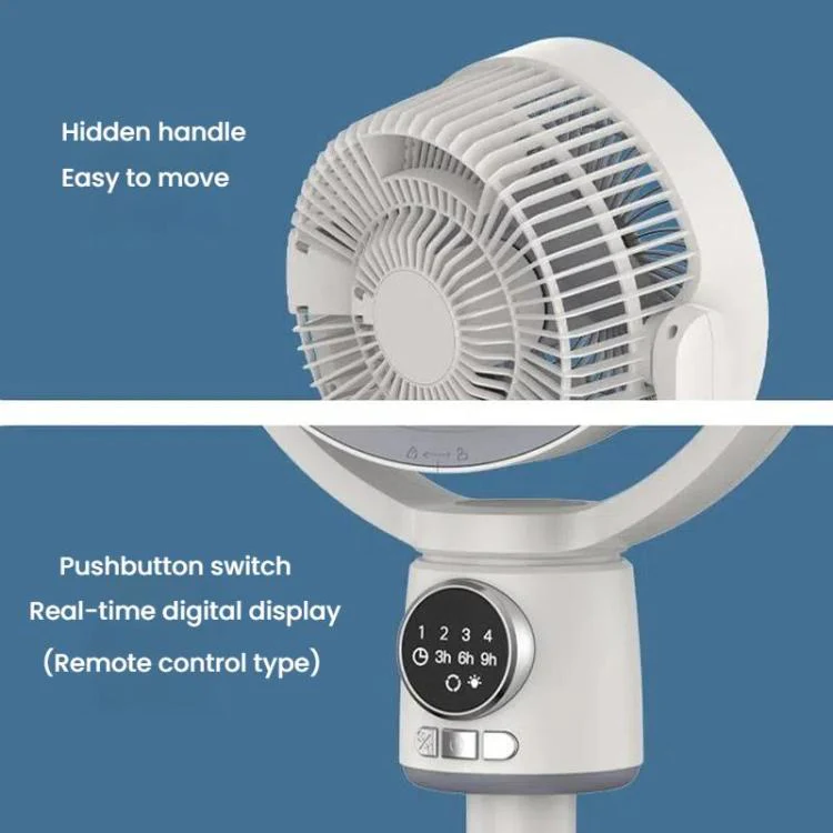 Air Circulation Fan Turbo Light Convection Standing Fan Remote Control Timer Floor Fan, Style: Rechargeable - Image 17