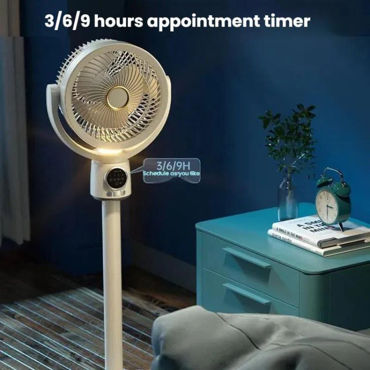 Air Circulation Fan Turbo Light Convection Standing Fan Remote Control Timer Floor Fan, Style: Rechargeable - Image 7