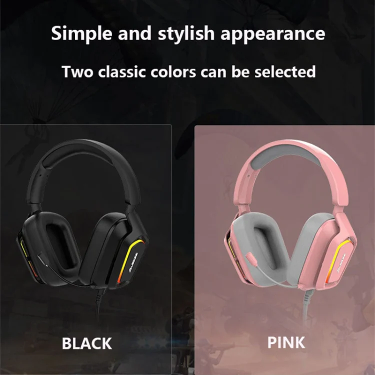 Ajazz AX368 Computer Game Audio Recognition RGB Headset 7.1 Channel Version (Pink) - Image 2