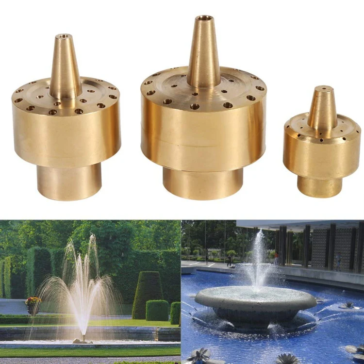 All Brass Flower Column Nozzle Inner Wire Garden Water Features Landscape Fountain Nozzle, Specification: DN25 1 inch - Image 5