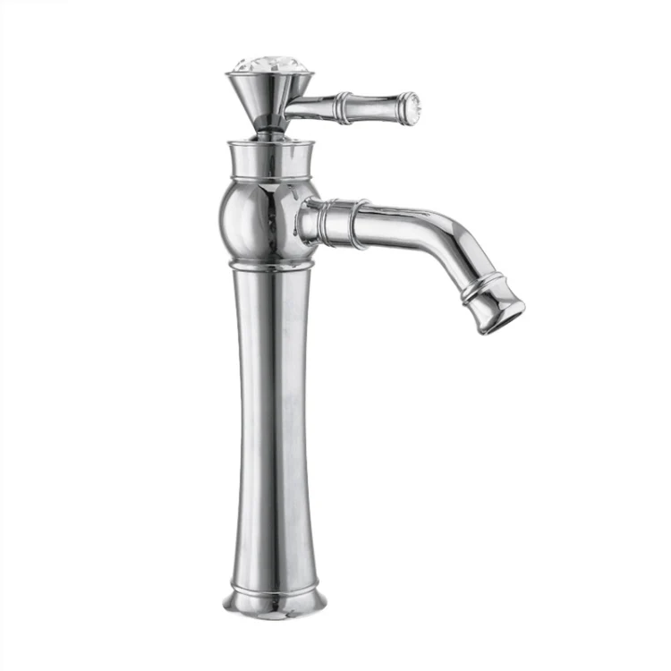 All Bronze Bathroom Basin Hot And Cold Water Faucet, Style: Electroplated High Model - Image 2