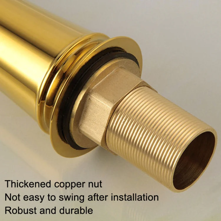 All Bronze Bathroom Basin Hot And Cold Water Faucet, Style: Electroplated High Model - Image 5