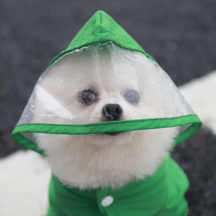 All-inclusive Pet Four-leg One-piece Outdoor Waterproof Raincoat, Size: L(Green) - Image 4