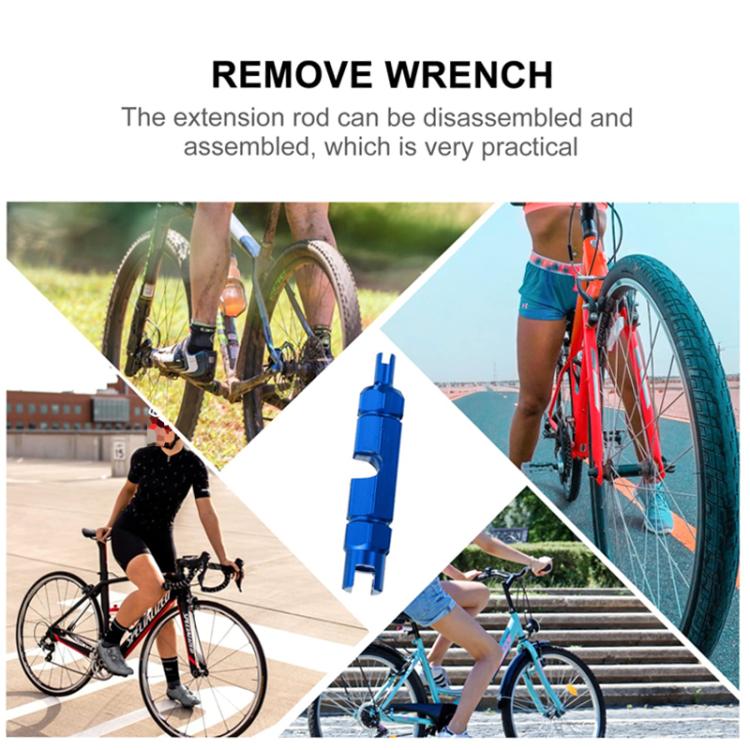 Aluminum Alloy American/French Bicycle Valve Core Removal Tool(Blue Hexagonal) - Image 5
