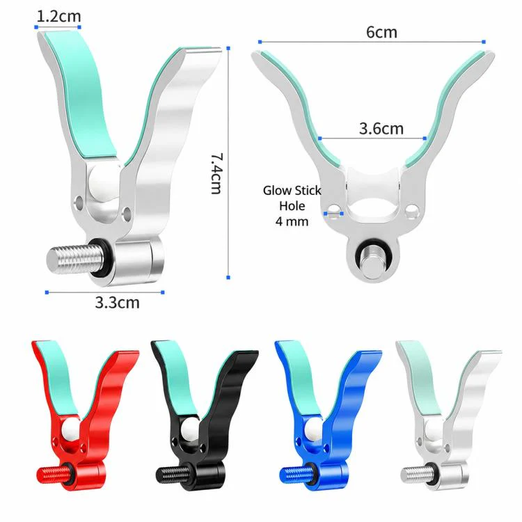 Aluminum Alloy Big Fish U Shape Rod Rest Head Rotatable Roller Fishing Pole Holder(Black) - Image 4