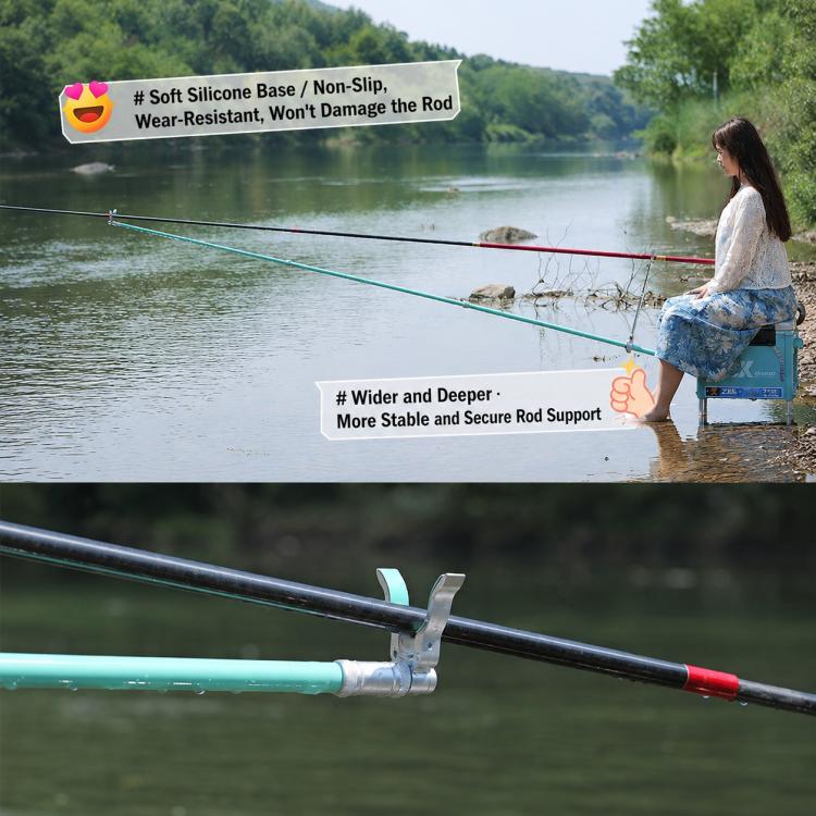 Aluminum Alloy Big Fish U Shape Rod Rest Head Rotatable Roller Fishing Pole Holder(Blue) - Image 12