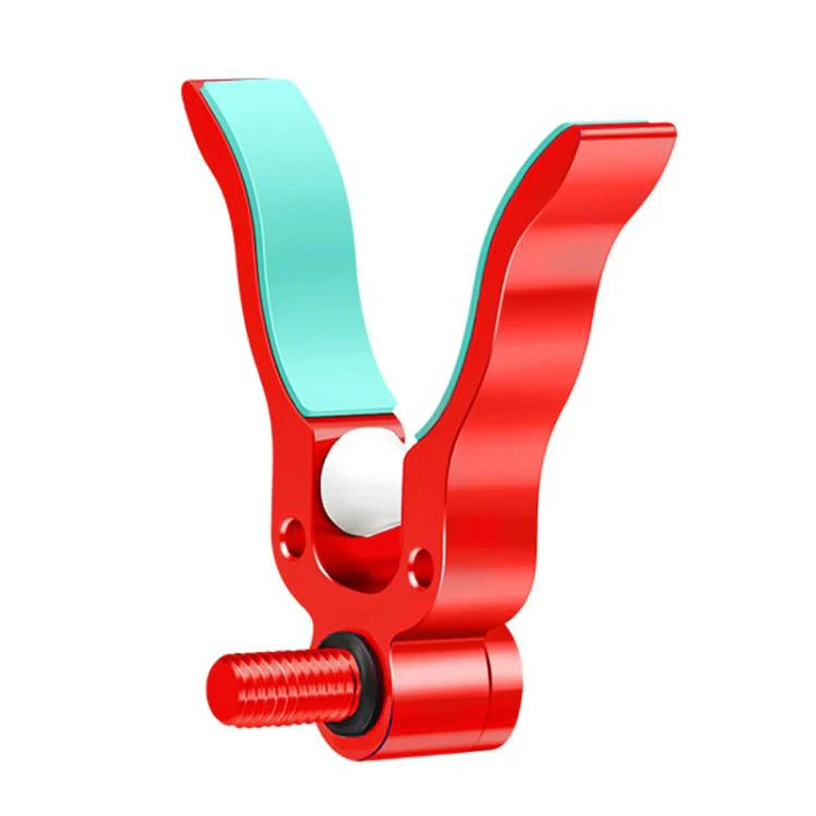 Aluminum Alloy Big Fish U Shape Rod Rest Head Rotatable Roller Fishing Pole Holder(Red)