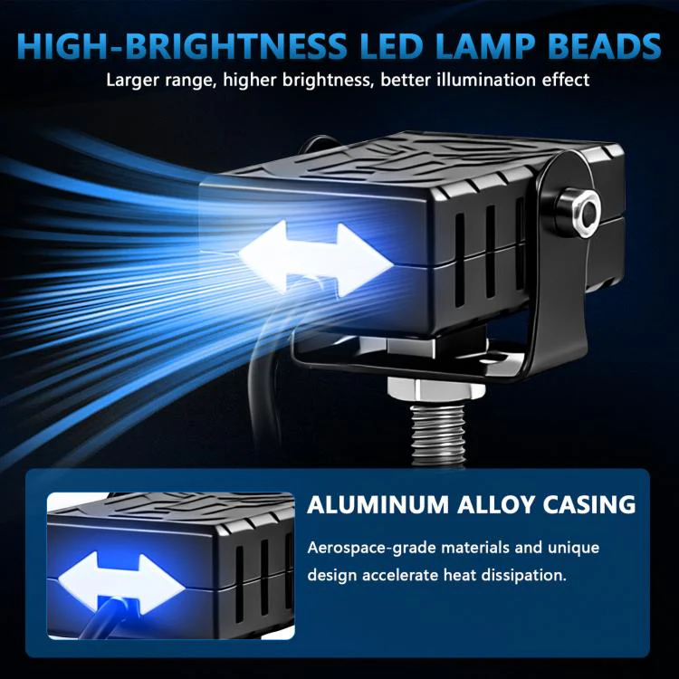 Aluminum Alloy Motorcycle Grille Spotlights Warning Lights(S29) - Image 3