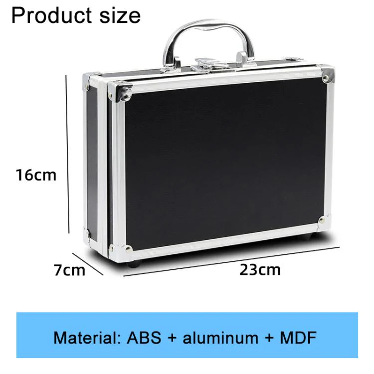Aluminum Alloy Multifunctional Household Portable Tool Box(Black) - Image 2