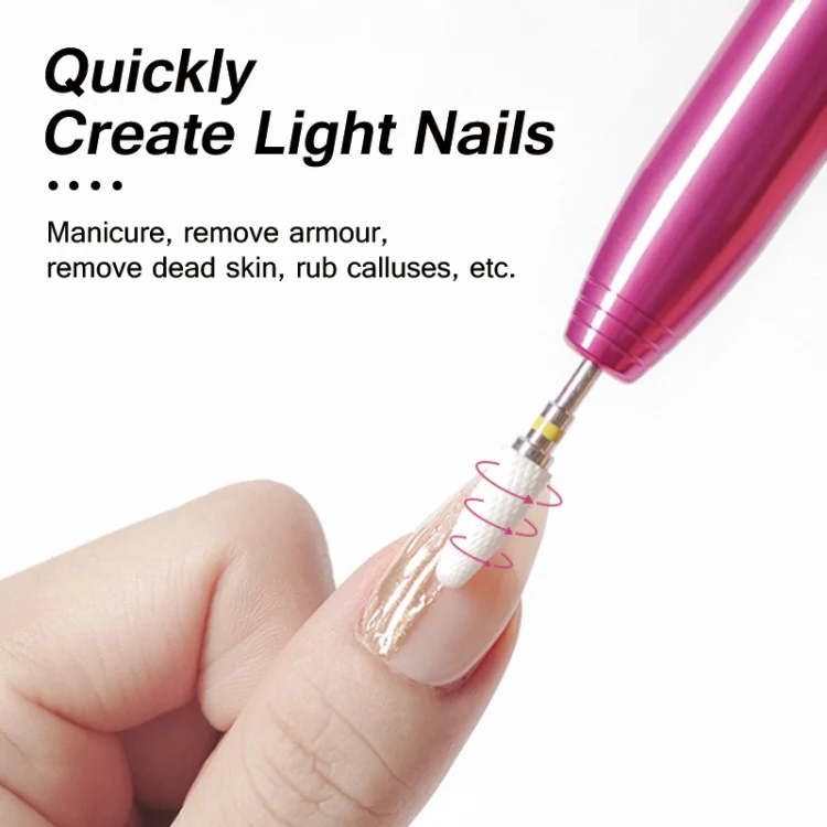Aluminum Alloy Nail Grinding Machine USB Electric Nail Polish Remover(Gold) - Image 6