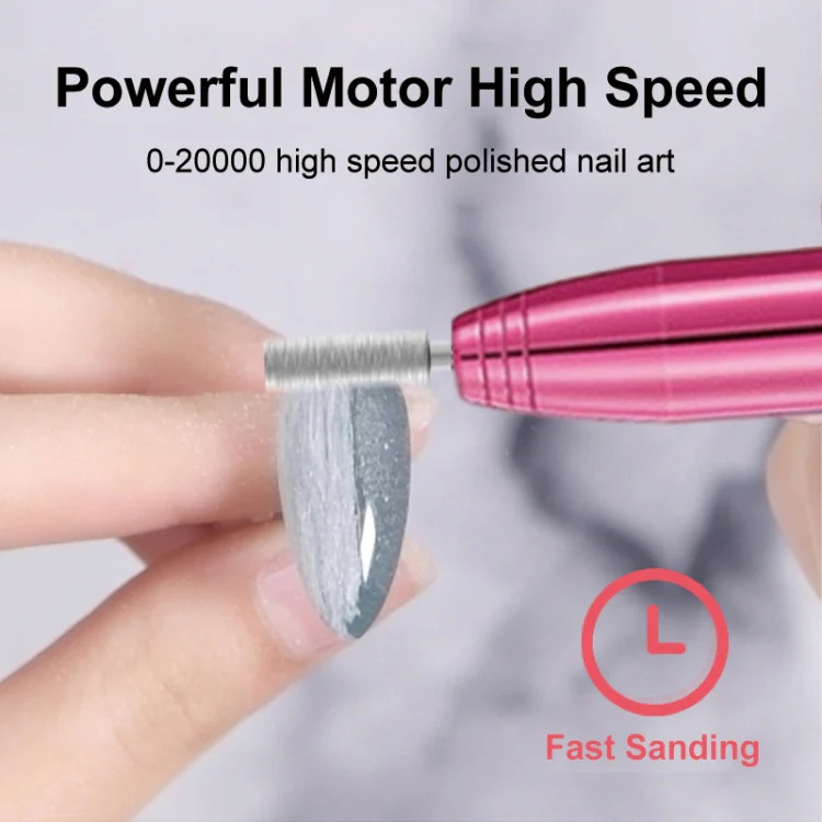 Aluminum Alloy Nail Grinding Machine USB Electric Nail Polish Remover(Gold) - Image 7