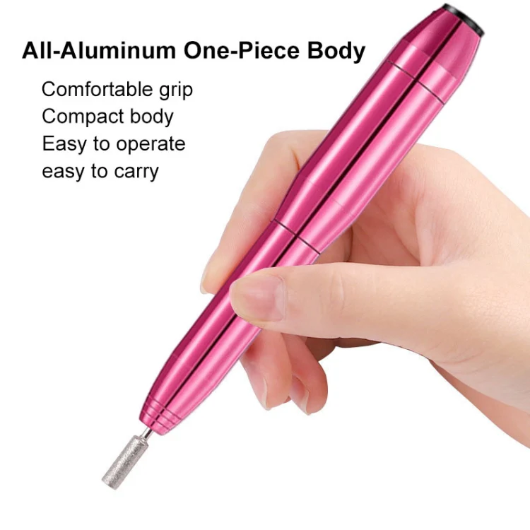 Aluminum Alloy Nail Grinding Machine USB Electric Nail Polish Remover(Rose Pink) - Image 5
