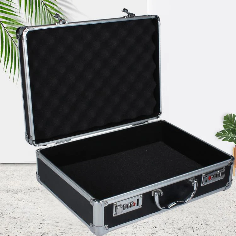 Aluminum Alloy Portable Key Lock Instrument Storage Box, Size:S(Black) - Image 3