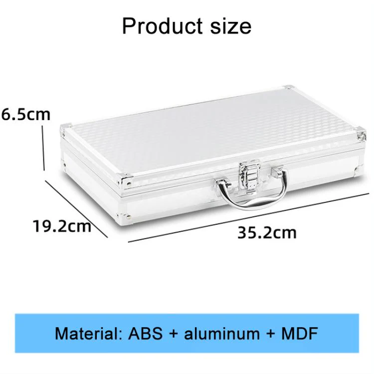 Aluminum Alloy Portable Key Lock Instrument Storage Box, Size:XS(Silver) - Image 2
