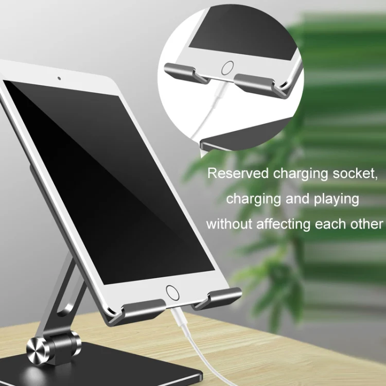 Aluminum Alloy Tablet Stand Desktop Folding Mobile Phone Stand(Gray) - Image 10