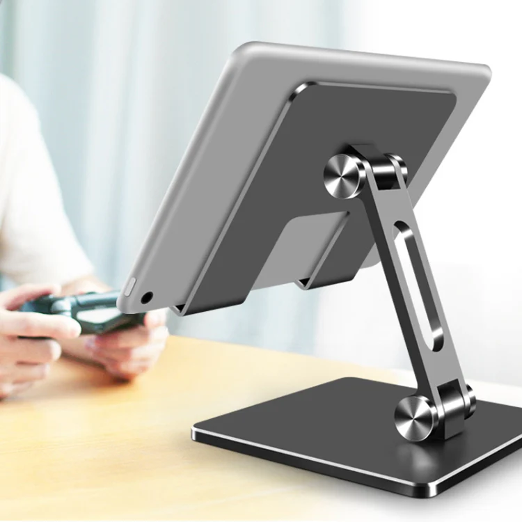 Aluminum Alloy Tablet Stand Desktop Folding Mobile Phone Stand(Silver) - Image 11