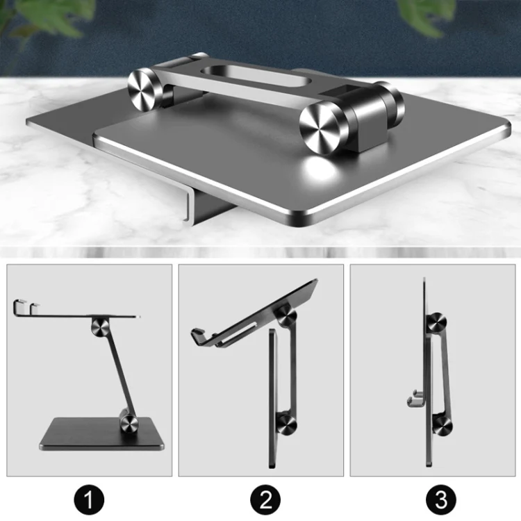 Aluminum Alloy Tablet Stand Desktop Folding Mobile Phone Stand(Silver) - Image 12