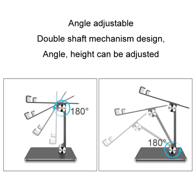 Aluminum Alloy Tablet Stand Desktop Folding Mobile Phone Stand(Silver) - Image 5