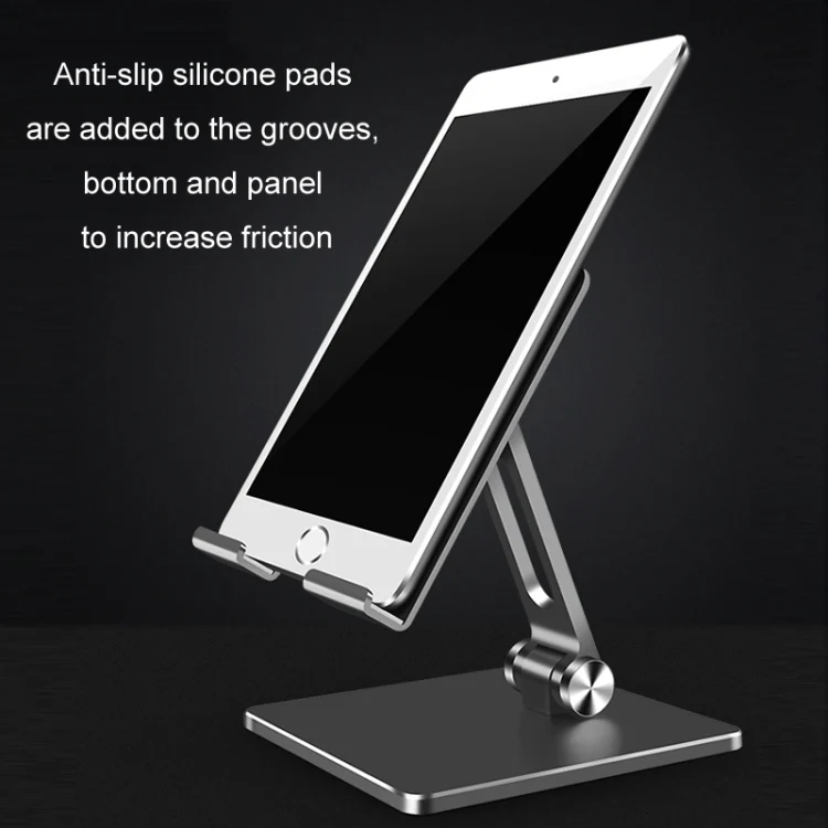 Aluminum Alloy Tablet Stand Desktop Folding Mobile Phone Stand(Silver) - Image 8