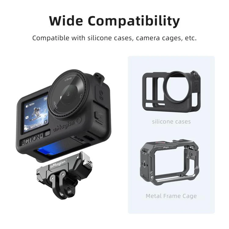 aMagisn 360-Degree Rotatable Magnetic Quick Release Mount For DJI Osmo Action 6/Nano(Black) - Image 10