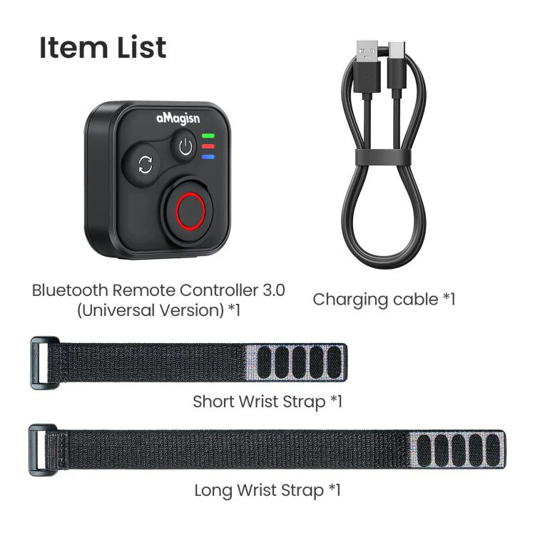 aMagisn Bluetooth Remote Controller 3.0 Universal Version For Insta360, GoPro Hero, Android/ios Smartphones, DJI OSMO 360, Action 6/5 Pro/4 - Image 12