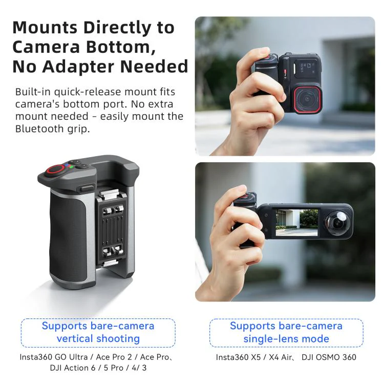 aMagisn Bluetooth Xplorer Grip Kit For Insta360 Ace Pro 2 / Ace Pro / X5 / X4 Air / X4 / X3 - Image 5